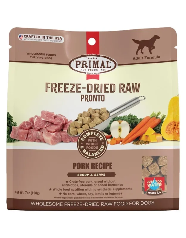 PRIMAL Freezedried Pronto Dog Food Pork