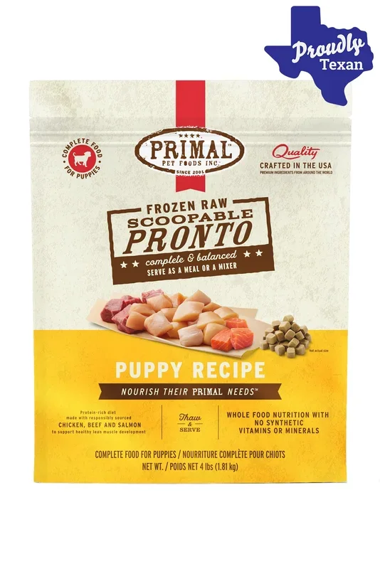 Primal Pronto Puppy Chicken, Beef, and Salmon Raw Dog Food