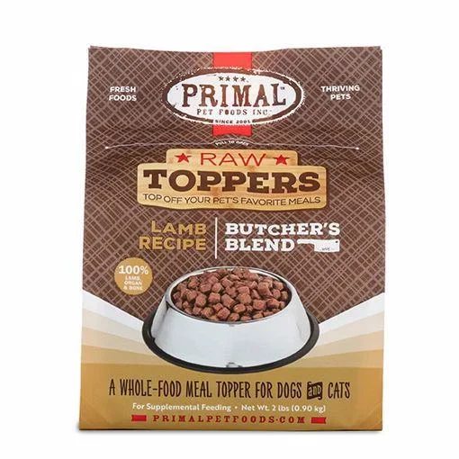 Primal Raw Frozen Butcher’s Blend Lamb Topper Dog/Cat
