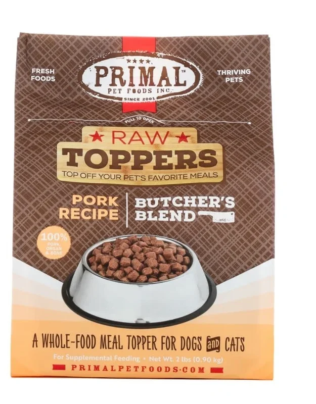 PRIMAL Raw Toppers Butcher’s Blend Pork Recipe 2lb