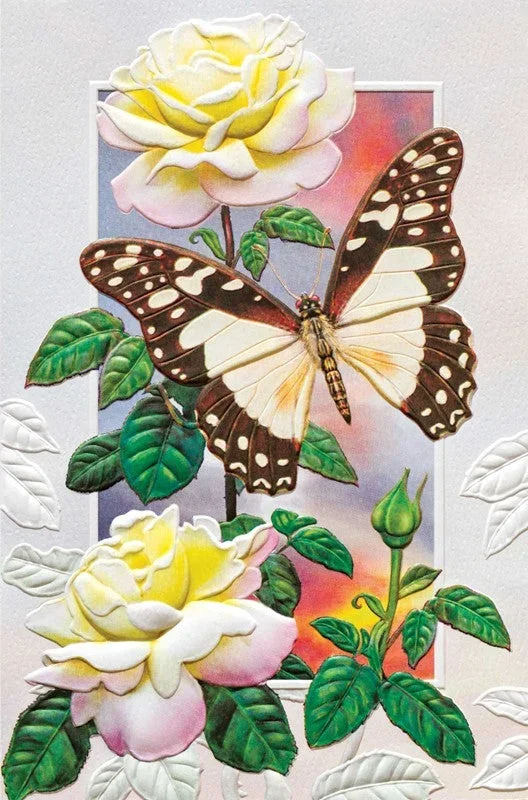 PTR Creative LLC – Card White Lady Swallowtail B’day Butterfly
