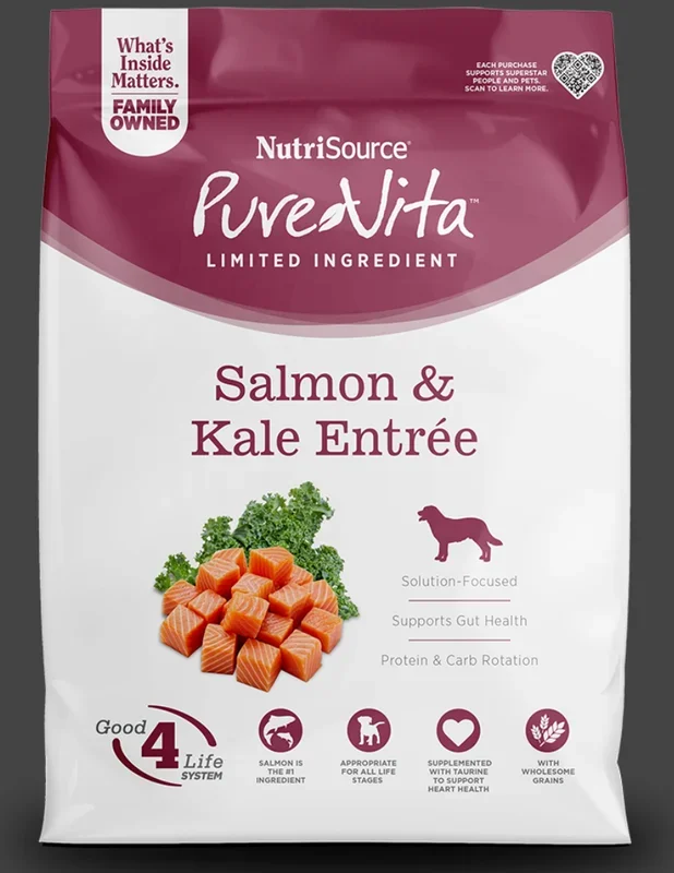 Pure Vita Dog Grain Free Salmon & Kale 4lbs