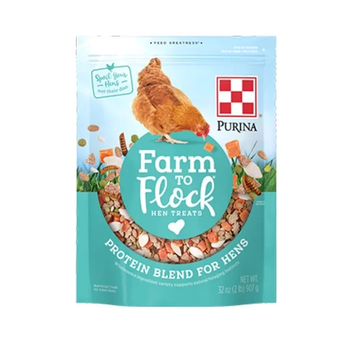 Purina Animal Nutrition – Farm to Flock Protein Blend Hen Treats 2lbs