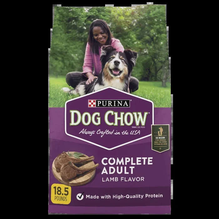 Purina Dog Chow Complete Adult Dry Dog Food Kibble With Lamb Flavor