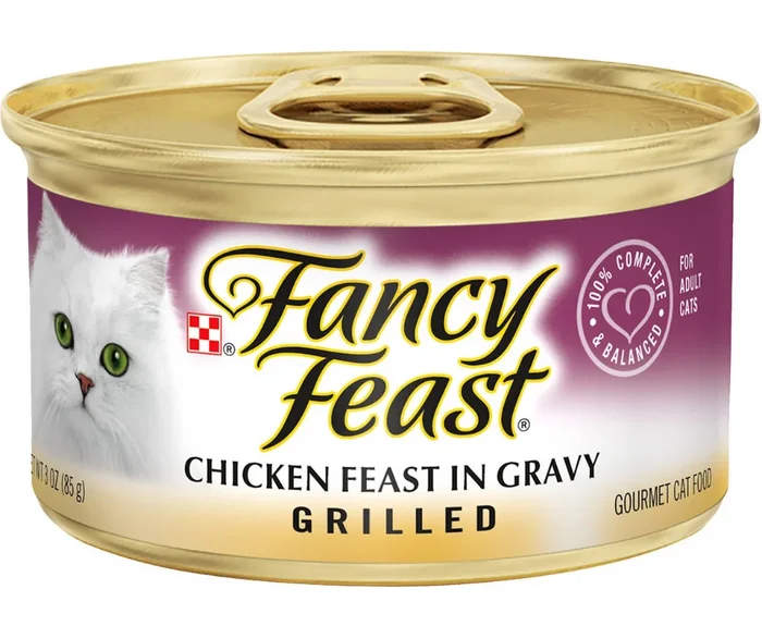 Purina Fancy Feast – All Breeds, Adult Cat Grilled Chicken in Gravy Recipe Canned Cat Food