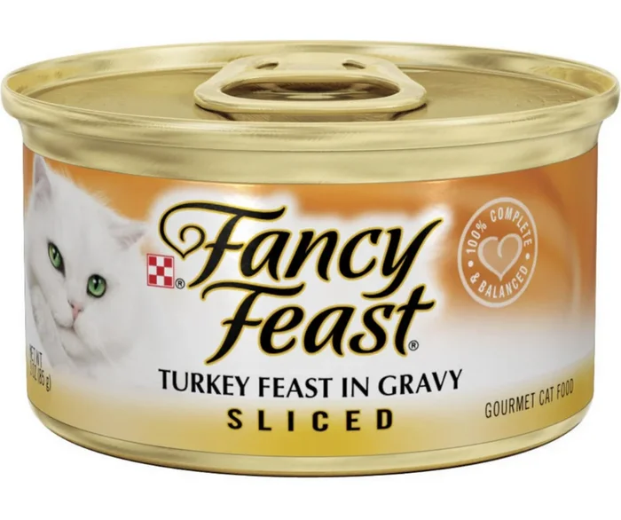 Purina Fancy Feast – All Breeds, Adult Cat Sliced Turkey in Gravy Recipe Canned Cat Food
