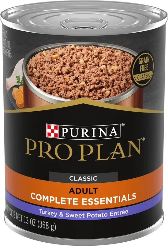 Purina Pro Plan – All Breeds, Adult Dog Grain-Free Classic Turkey & Sweet Potato Entree Canned Dog Food