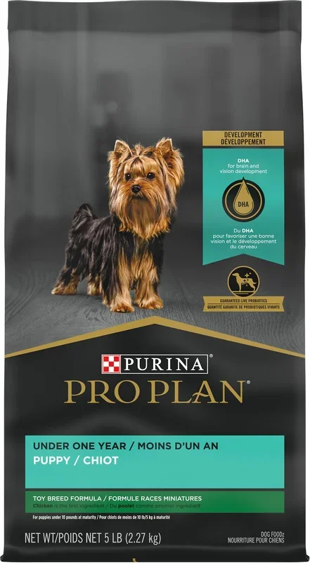 Purina Pro Plan – Toy Breed, Puppy Chicken & Rice Recipe Dry Dog Food 5lbs.