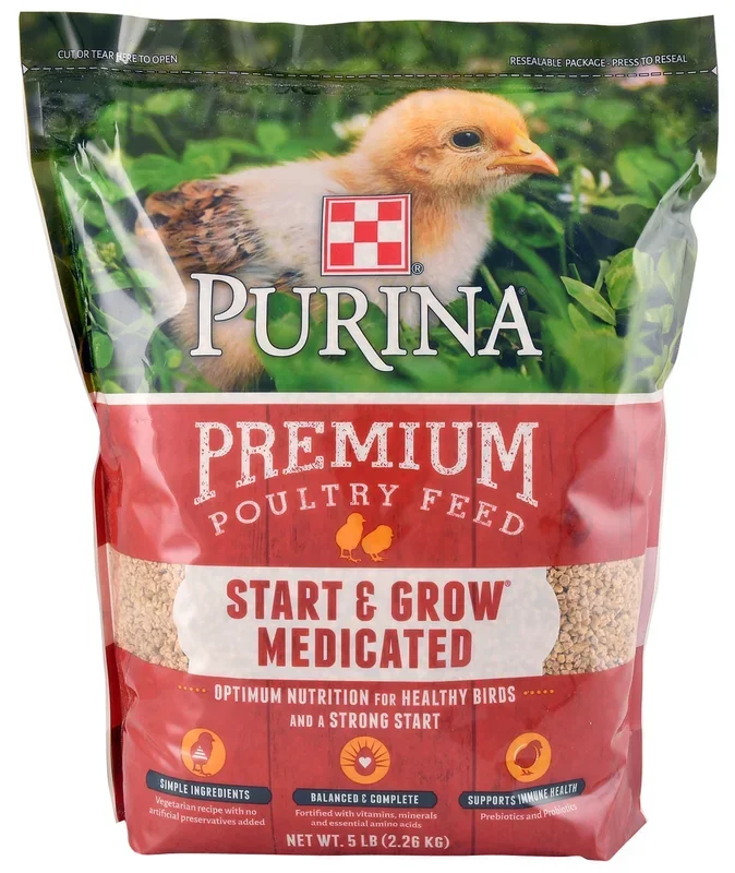 Purina Start & Grow AMP Medicated Poultry Feed Crumbles