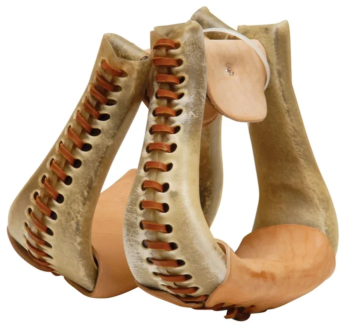 Rawhide Bell Bottom Stirrups