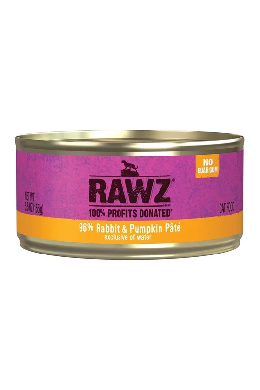 Rawz 96% Rabbit and Pumpkin Pate Wet Cat Food