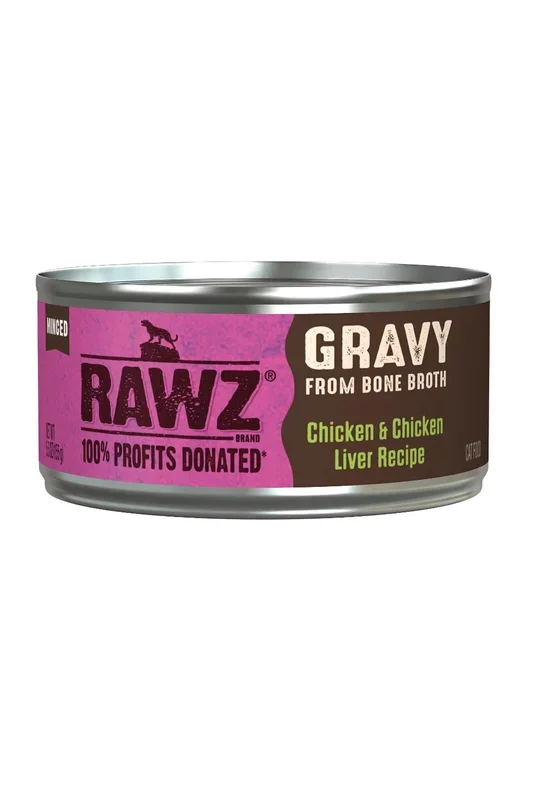Rawz Gravy Chicken, Chicken Liver, and Pumpkin Minced Wet Cat Food
