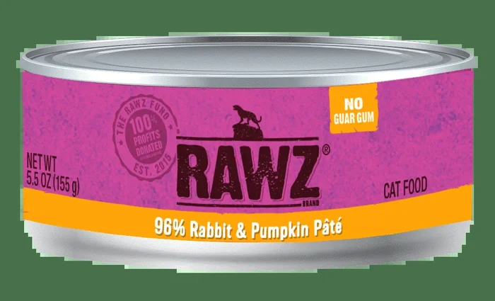 RAWZ® 96% Rabbit and Pumpkin Pate, Wet Cat Food