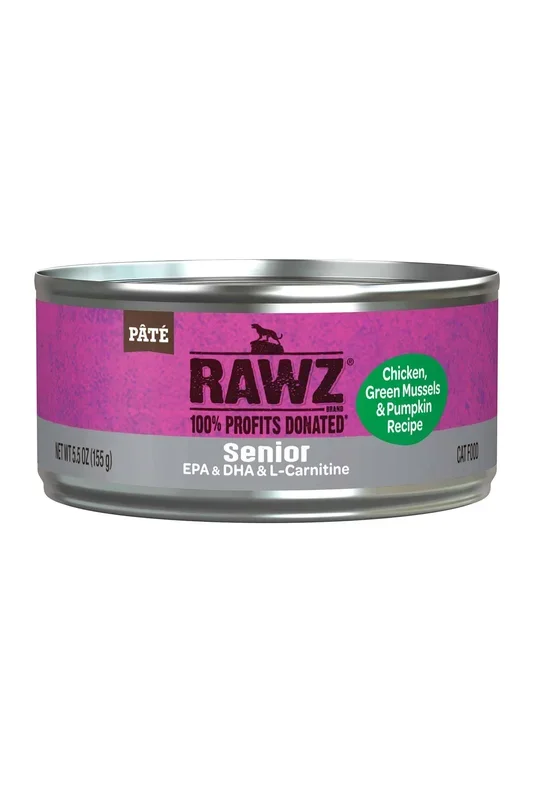 Rawz Senior Chicken, Green Mussels, and Pumpkin Pate Wet Cat Food