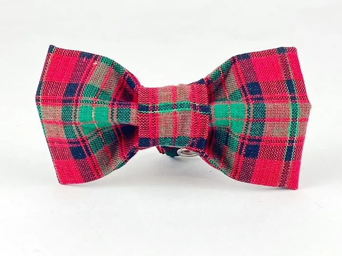 Red/Green Christmas Plaid Dog Bow Tie – 1200