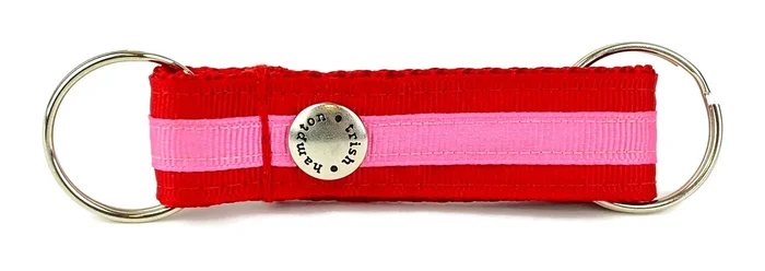 Red/Hot Pink Stripe Snappy Keychain – 325