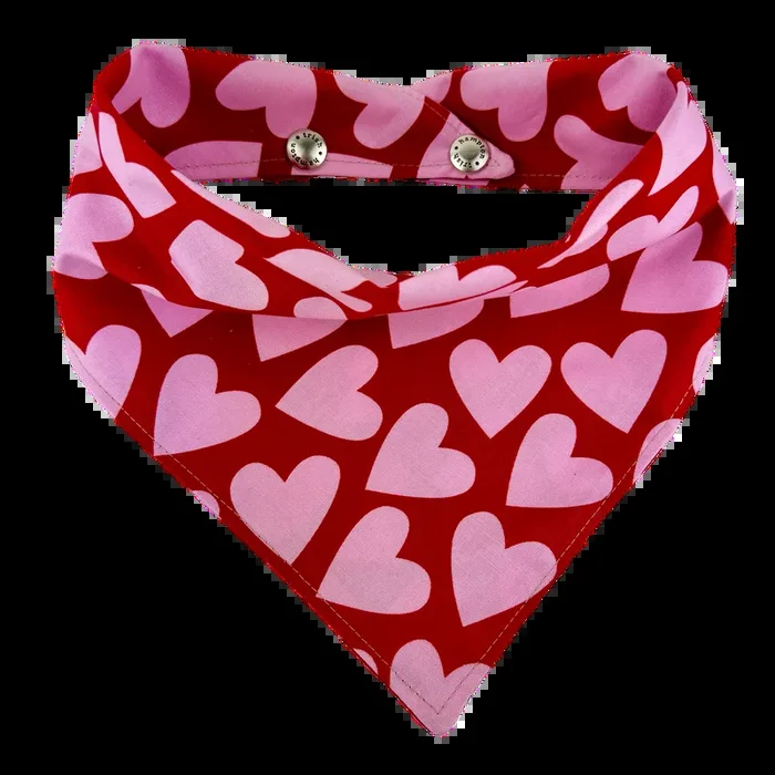 Red/Pink Hearts Dog Bandana – 1063