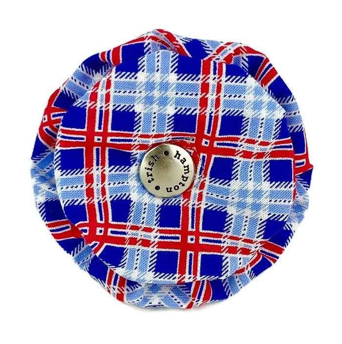 Red/White/Blue Plaid Dog Blossom – 914