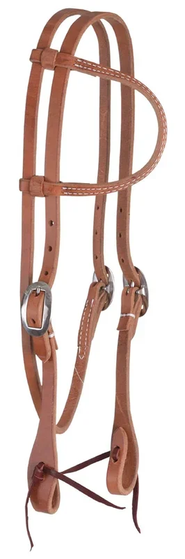 Reinsman Hermann Oak Slide Ear Headstall with Throatlatch, Full