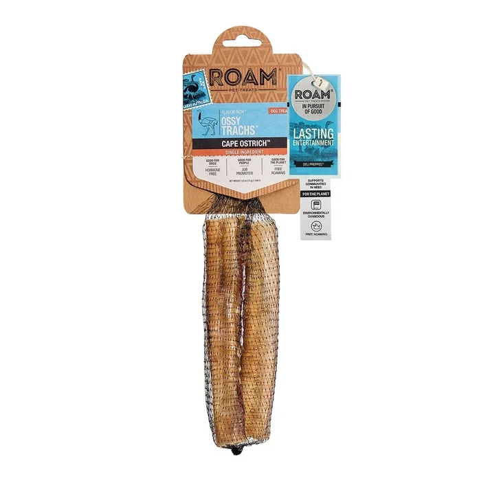Roam Dog Treats Ossy Trachs, 2pk, 6-7″