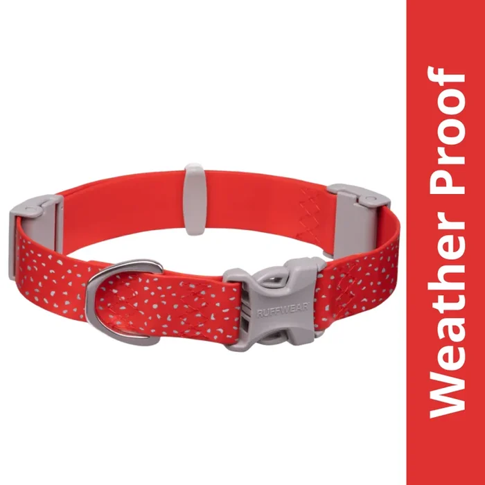 Ruffwear Confluence Waterproof Collar for Dogs (Red Sumac)