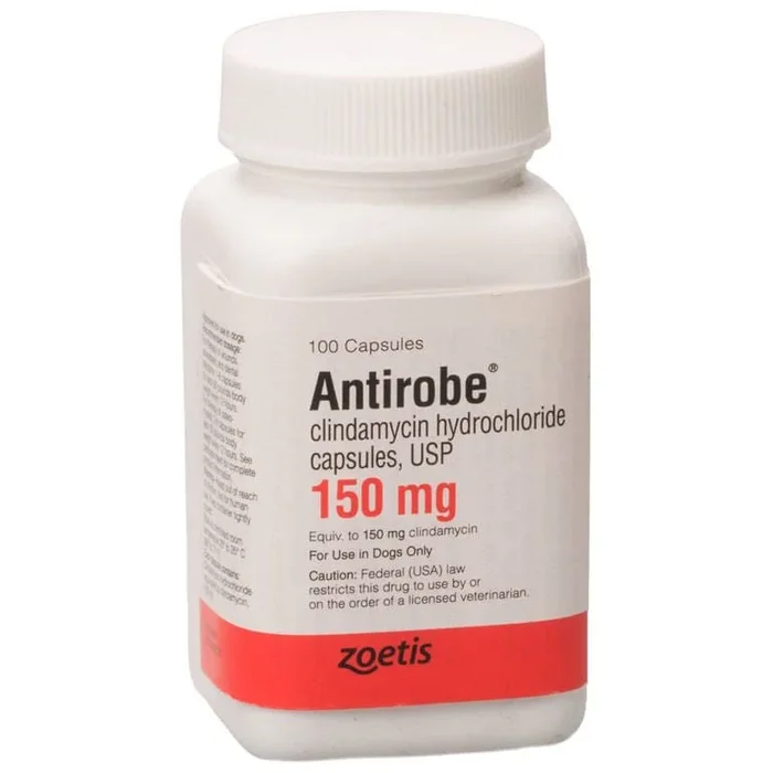 Rx Antirobe (clindamycin hydrochloride) Capsules for Dogs