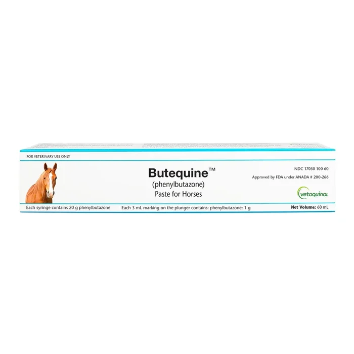Rx Butequine (Phenylbutazone) Paste for Horses, 20 gm  Prescription Anti-Inflammatory Pain Relief