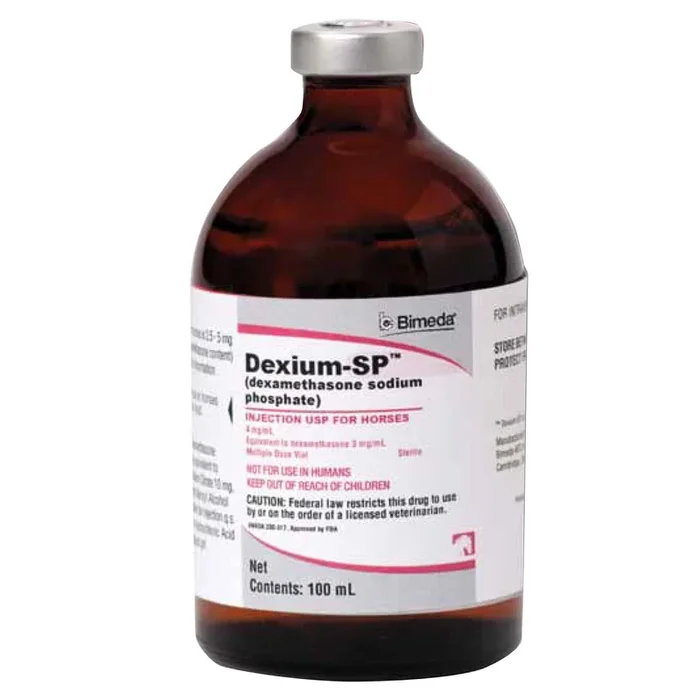 Rx Dexium SP (dexamethasone sodium phosphate) Injection for Horses, 4mg/ml x 100 ml