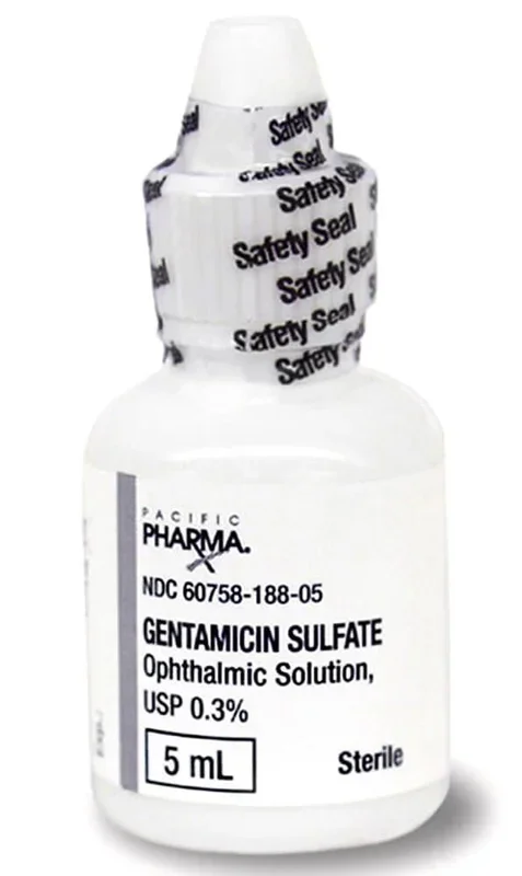 Rx Gentamicin Sulfate (Generic) Opthalmic Solution for Dogs & Cats 0.3%, 5ml bottle