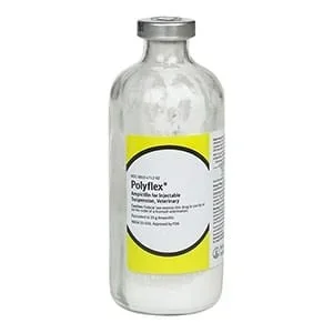 Rx Polyflex (ampicillin) Injection for Dogs, Cats, & Cattle, 25 gm x 200 mL