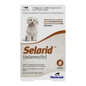 Rx Selarid (selamectin) Canine Topical Flea & Heartworm Prevention for Dogs