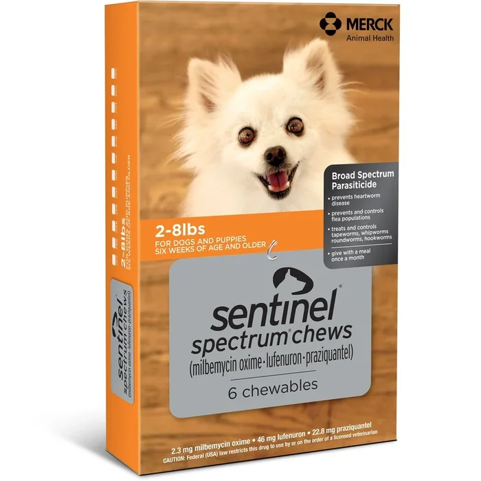 Rx Sentinel Spectrum Chews for Dogs, 6 Chews