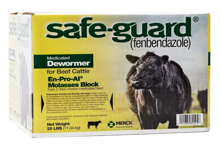 Safe-Guard Cattle Medicated Dewormer Block, 25 lb