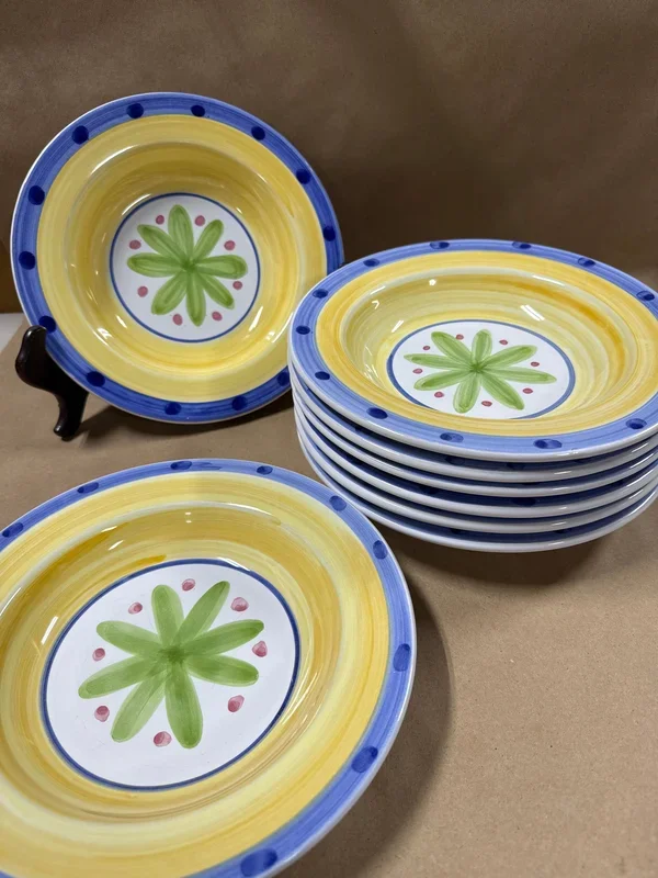 Set Of 8 Caleca Collinia Soup Salad Bowl — Made In Italy