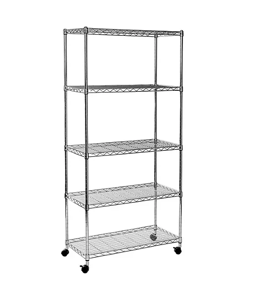 Seville Classics 5-Tier Steel Wire Shelving, 30″ W x 14″ D x 61.5″ H