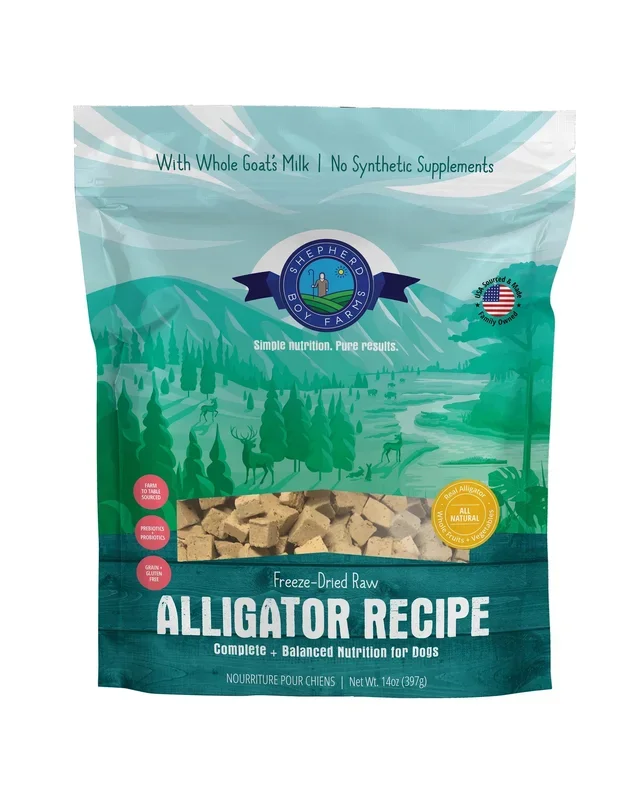 Shepherd Boy Farms Freeze-Dried Alligator Recipe for Dogs