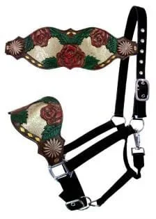 Showman Painted Rose Bronc Halter
