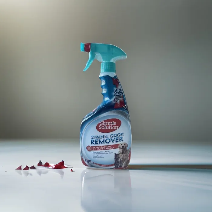 simple Solution Pet Stain and Odor Remover | Enzymatic Cleaner with 2X Pro-Bacteria Cleaning Power | 32 Ounces