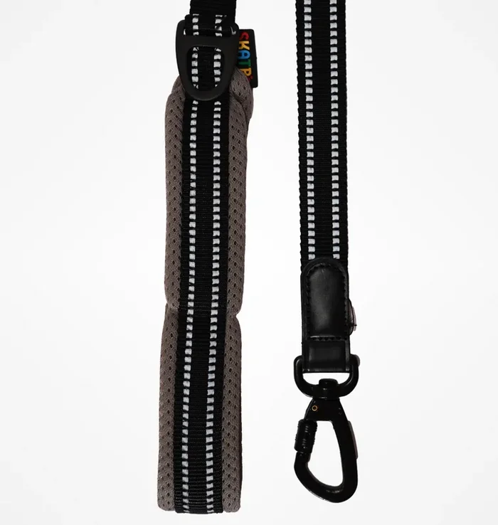 Skatrs Adventure in Style & Comfort Eclipse Leash for Dogs and Cats (Black)
