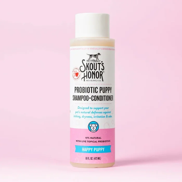 Skout’s Honor Probiotic Happy Puppy Shampoo & Conditioner 16-oz For Dogs & Cats