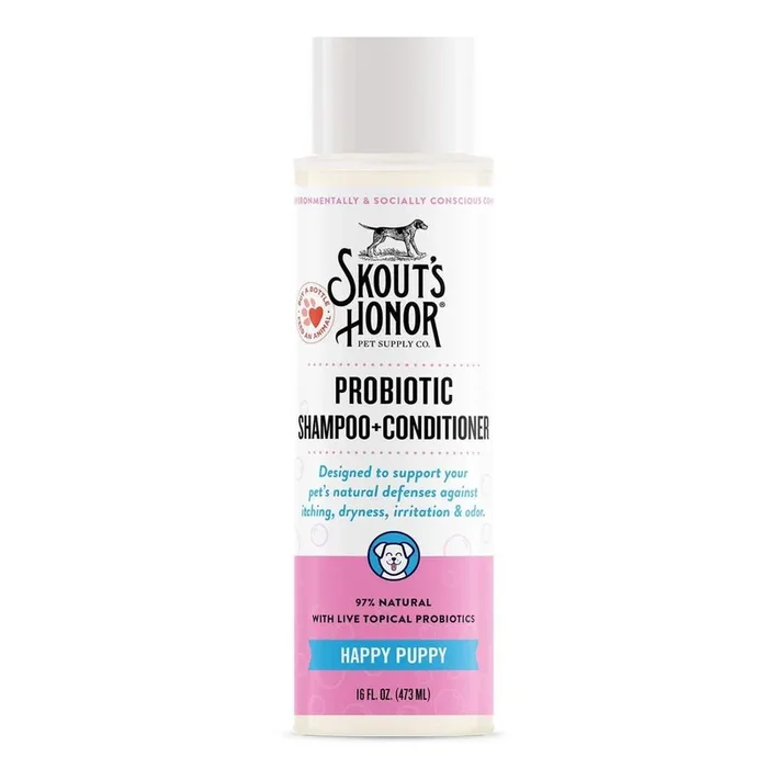Skout’s Honor Probiotic Shampoo + Conditioner Happy Puppy 16oz