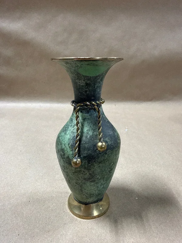 Small Distressed Style Brass Vase