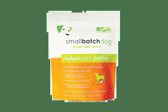SmallBatch Raw Frozen Chicken Patties for Dogs