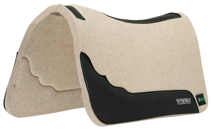 Smarty x Synergy Contoured Steam Pressed 100% Merino Wool Felt Performance Saddle Pad