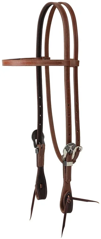 Smarty x Synergy Latigo Lined Oiled Harness Leather Headstall with Designer Hardware