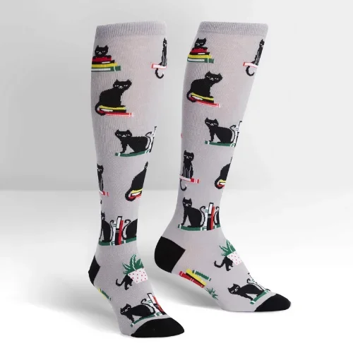 Sock It To Me – Booked for Meow Knee High Socks
