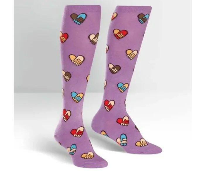 Sock It To Me – Hands Across Calves Knee High Socks