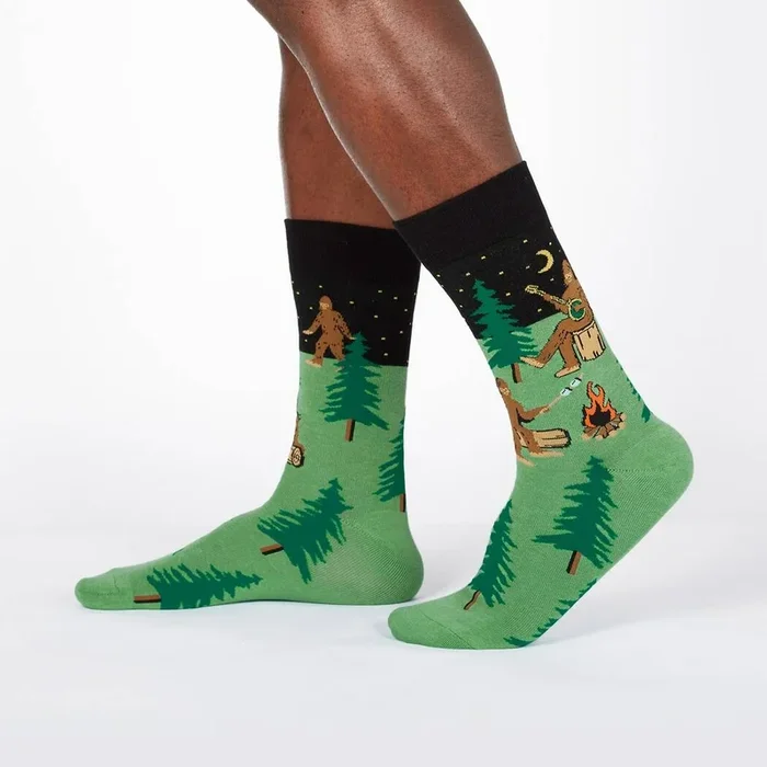 Sock It To Me – Socks Sasquatch Camp Out Men’s Crew