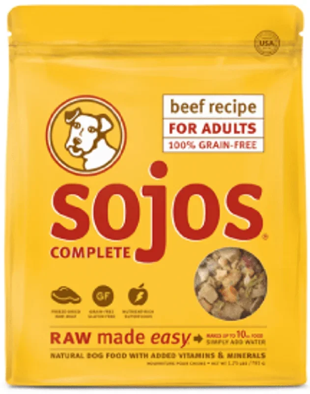 Sojos Complete Beef Recipe Adult Grain-Free Freeze-Dried Raw Dog Food