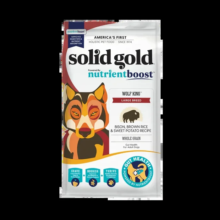 Solid Gold Nutrientboost Wolf King with Bison, Brown Rice & Sweet Potato Dry Dog Food